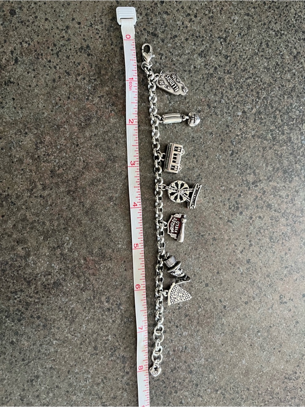 Brighton Illinois & Chicago State Charm Bracelet- 7” to 8” - Picture 10 of 10